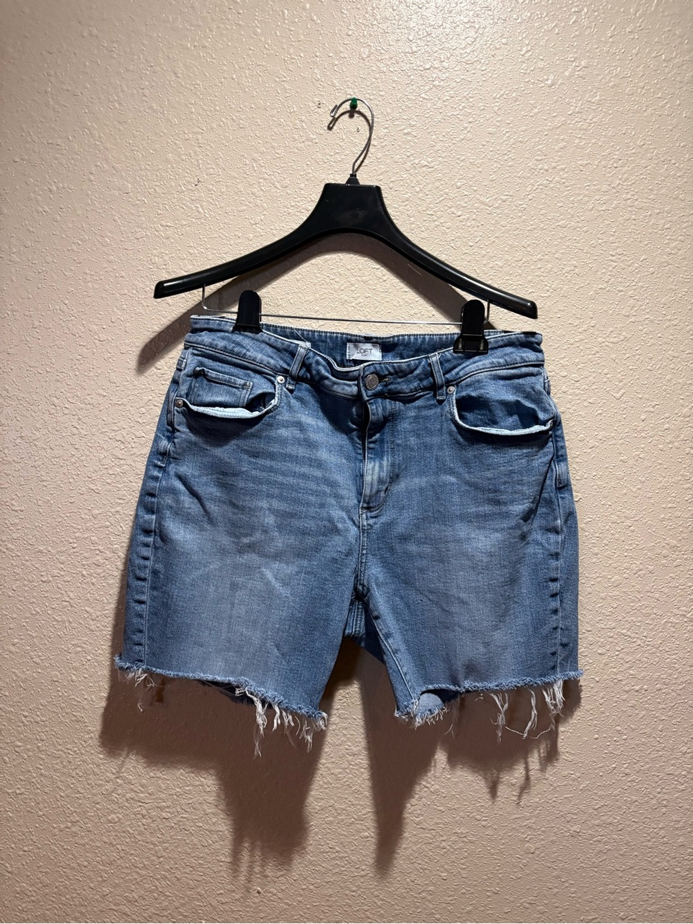 LOFT Light Blue Denim Cutoff Shorts